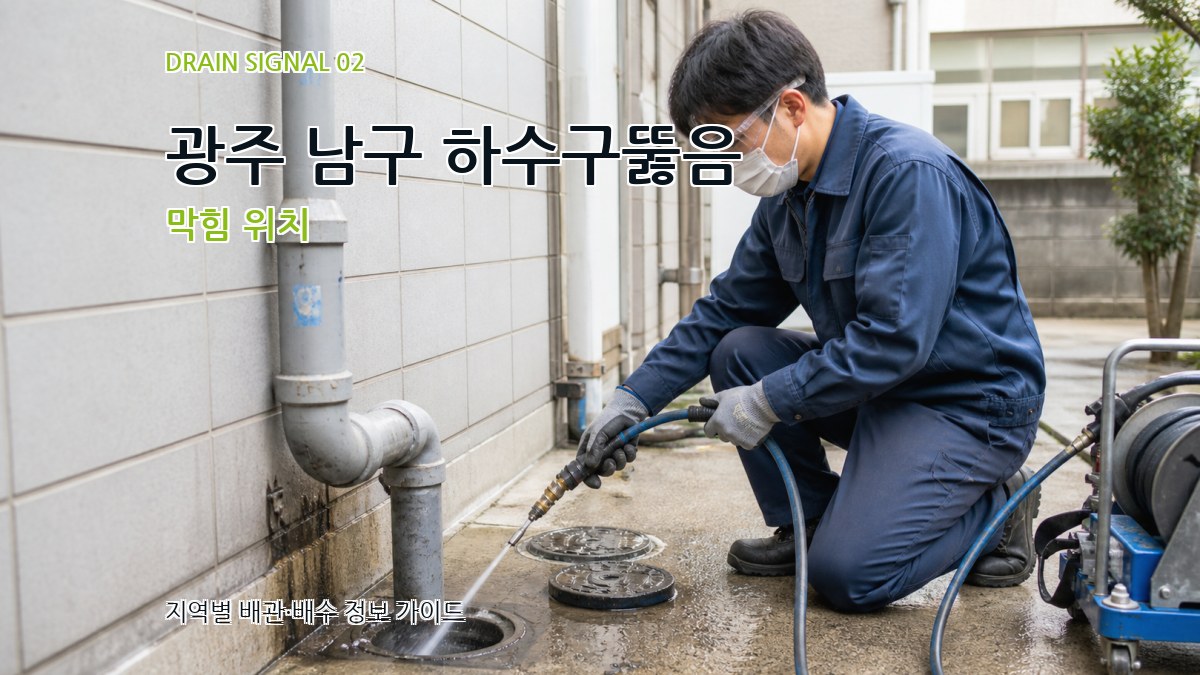 광주 남구 하수구뚫음 막힘 위치