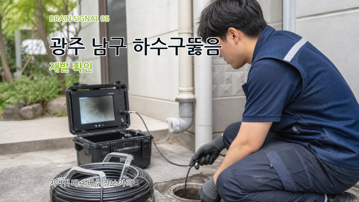 광주 남구 하수구뚫음 재발 확인