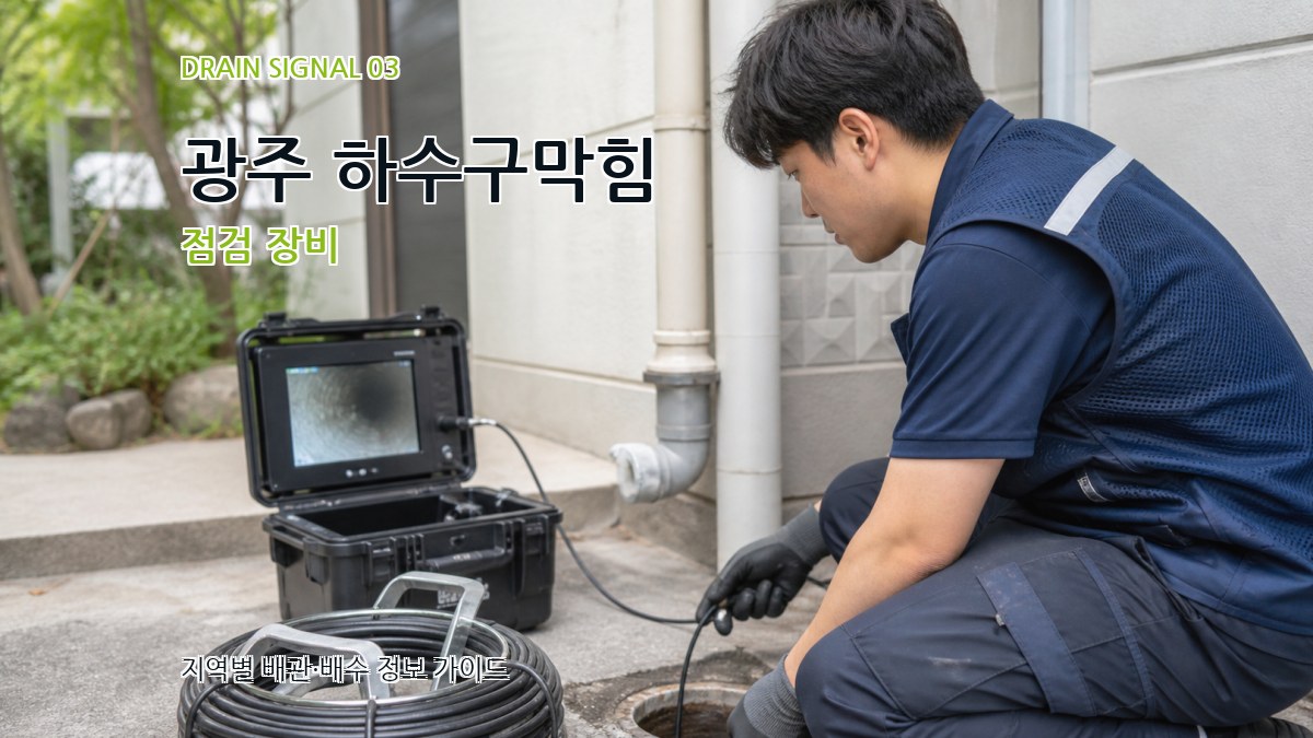 광주 하수구막힘 점검 장비