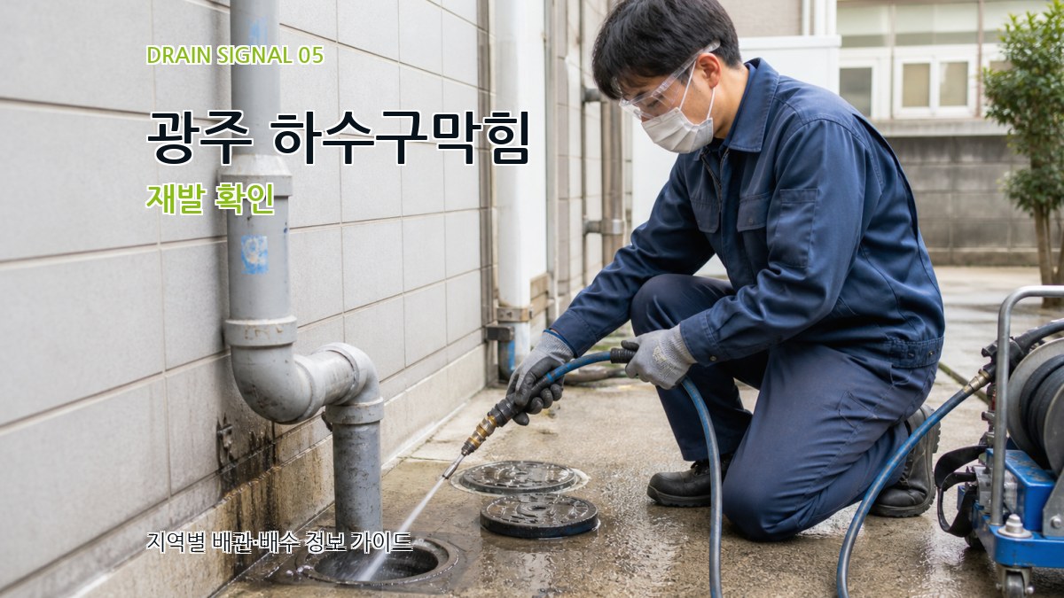 광주 하수구막힘 재발 확인