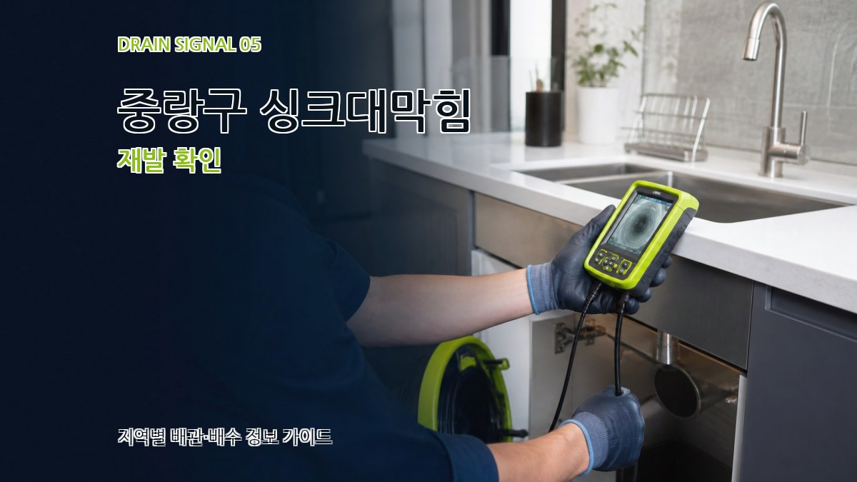 중랑구 싱크대막힘 재발 확인
