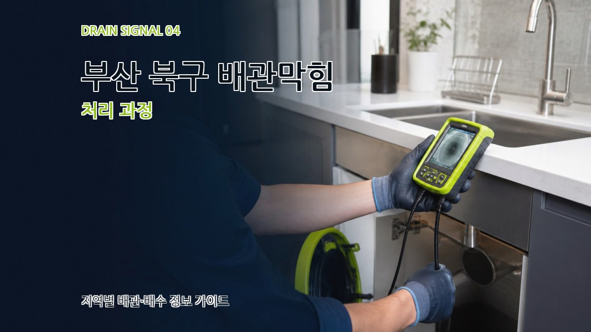 부산 북구 배관막힘 처리 과정
