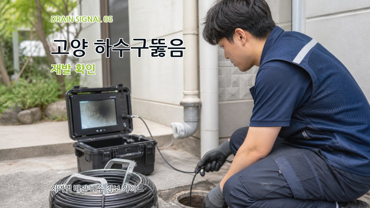 고양 하수구뚫음 재발 확인