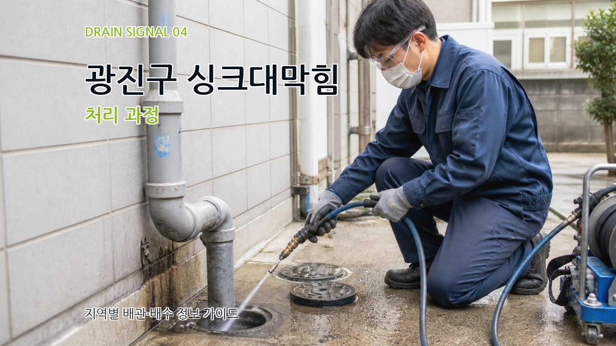 광진구 싱크대막힘 처리 과정