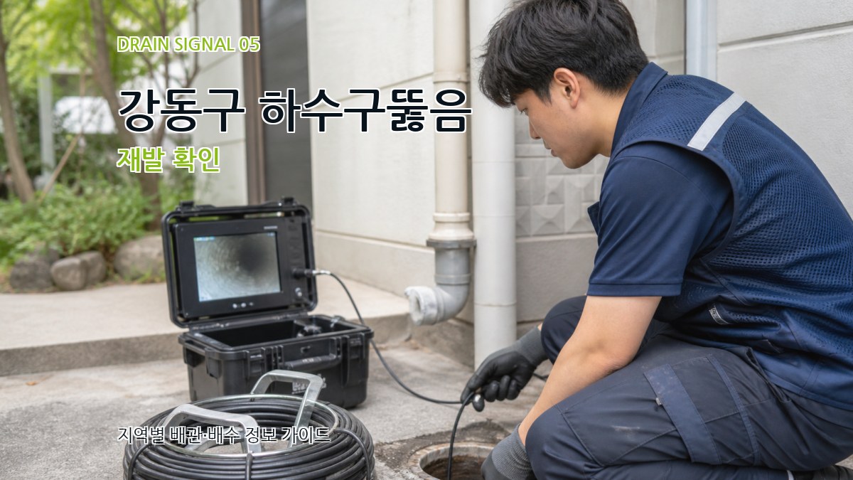 강동구 하수구뚫음 재발 확인