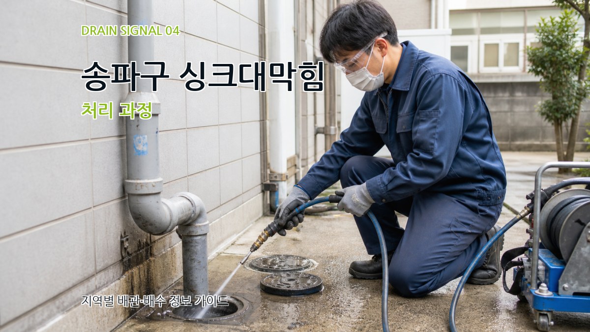 송파구 싱크대막힘 처리 과정