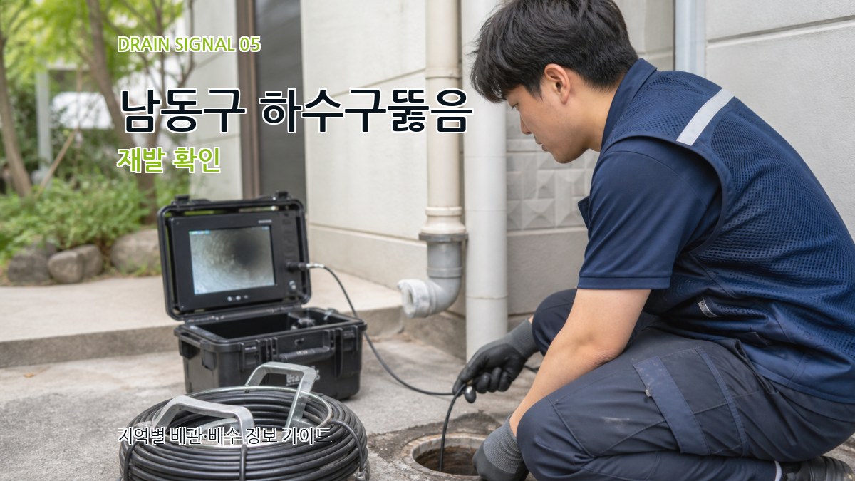 남동구 하수구뚫음 재발 확인