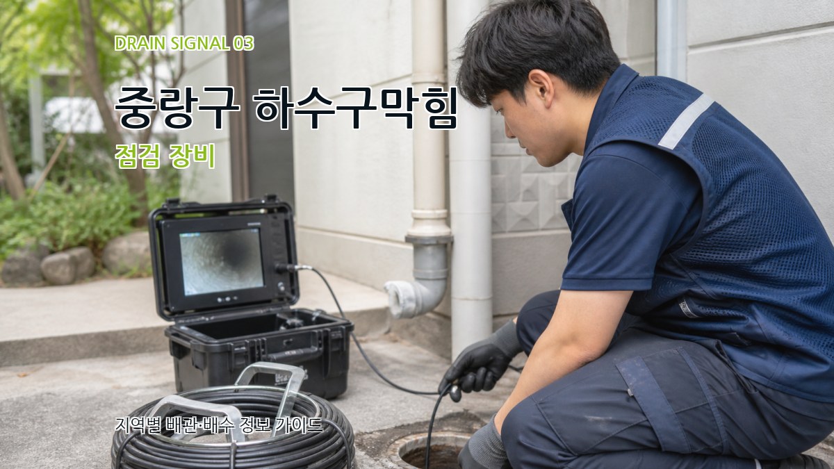 중랑구 하수구막힘 점검 장비