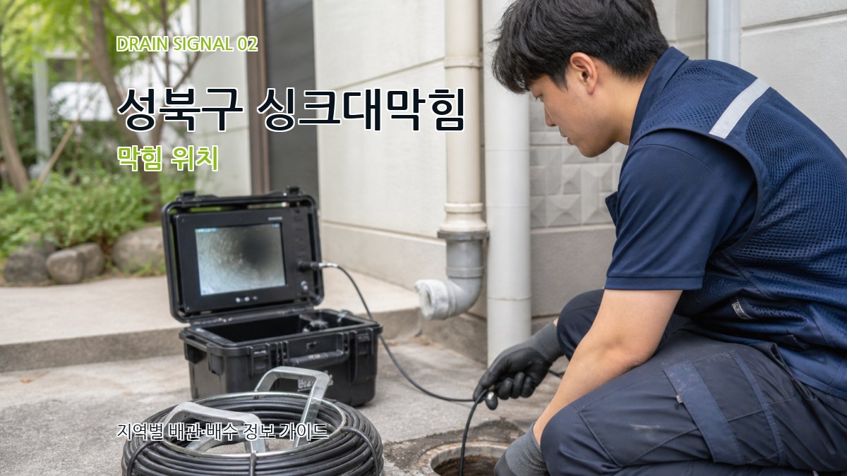 성북구 싱크대막힘 막힘 위치