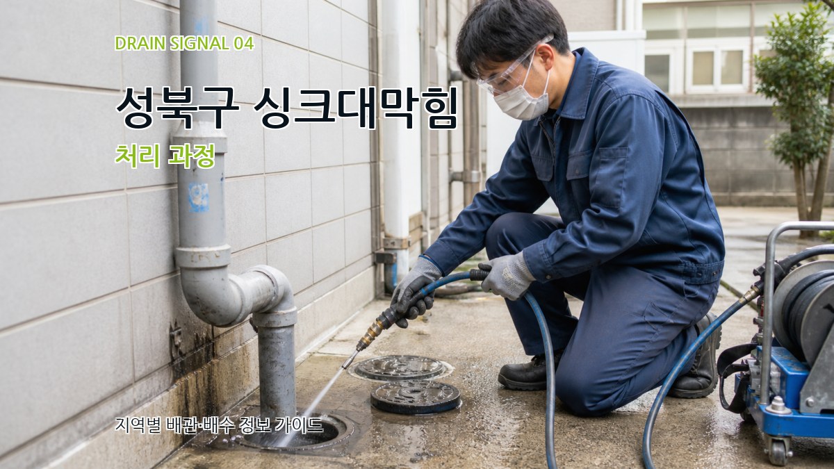 성북구 싱크대막힘 처리 과정