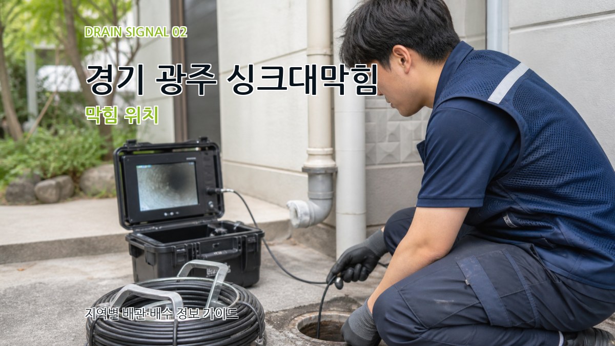 경기 광주 싱크대막힘 막힘 위치