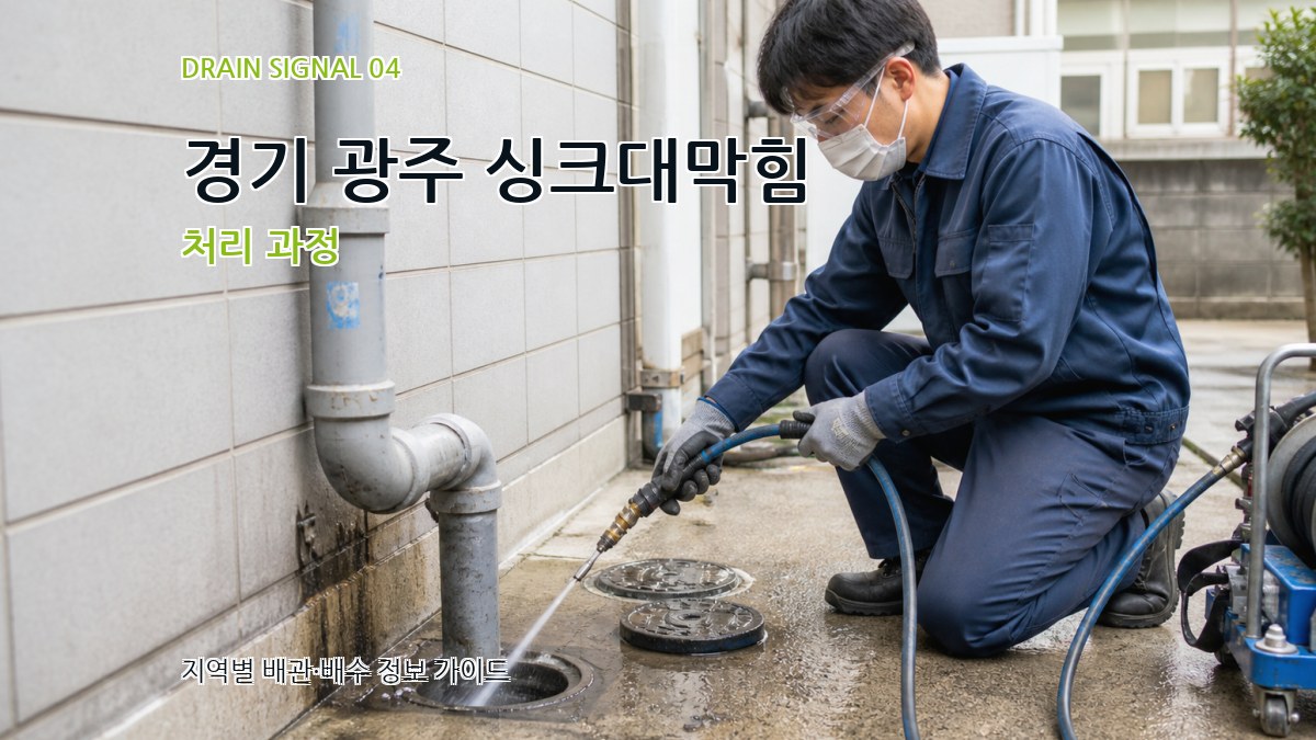 경기 광주 싱크대막힘 처리 과정