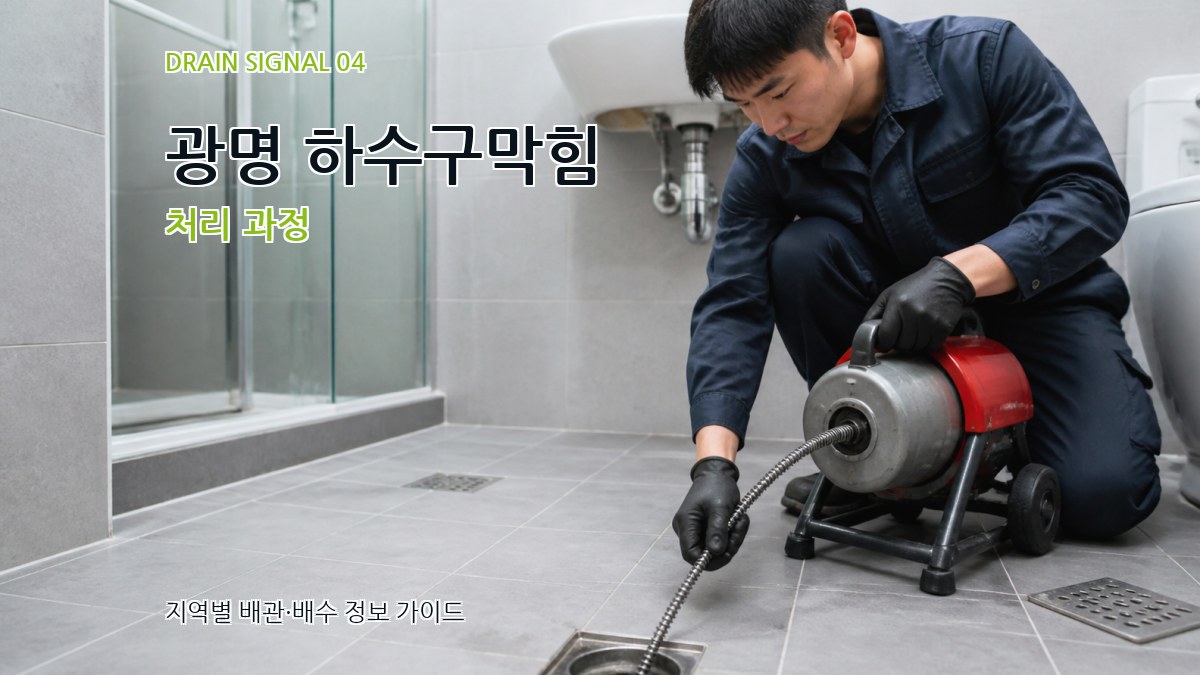 광명 하수구막힘 처리 과정