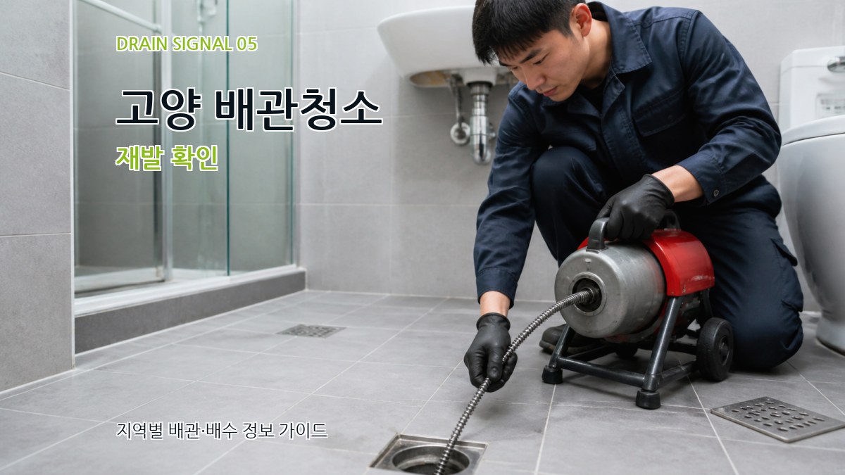 고양 배관청소 재발 확인