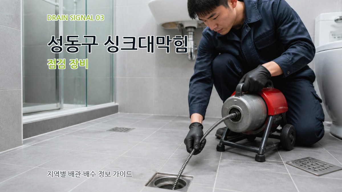 성동구 싱크대막힘 점검 장비