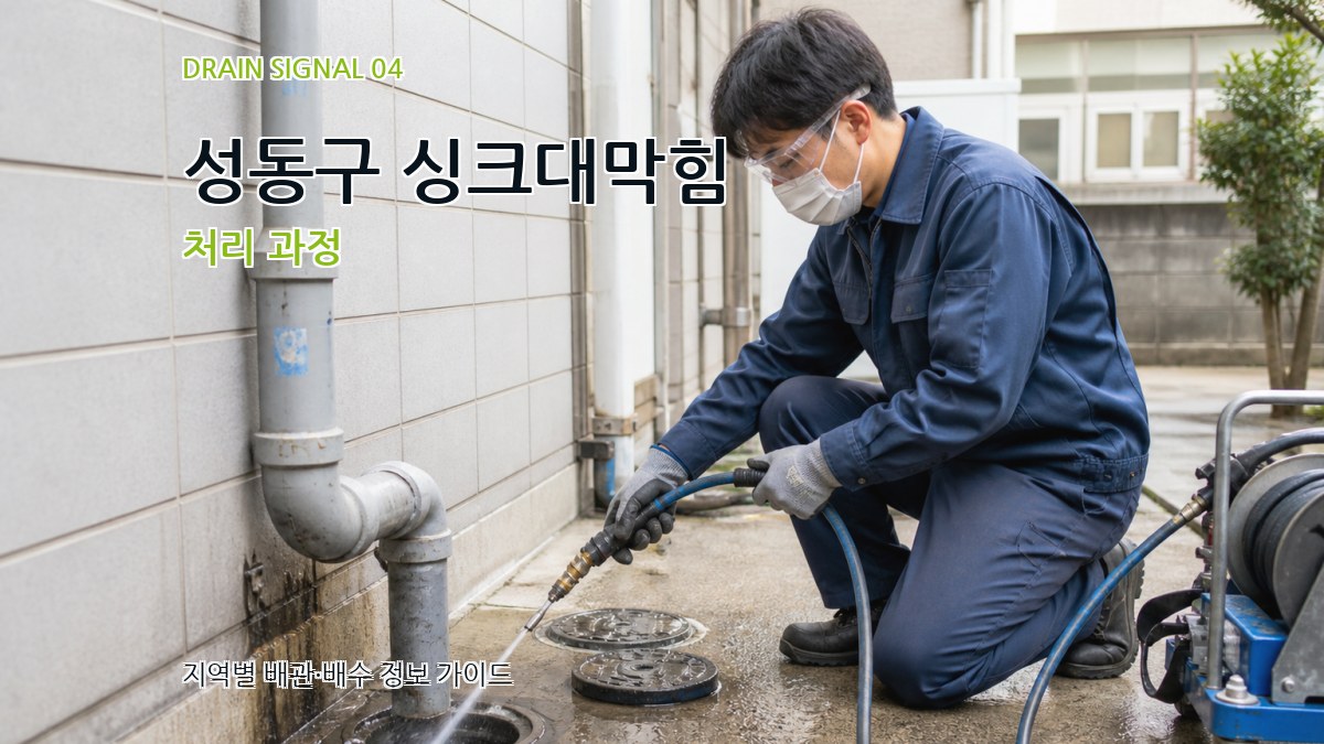성동구 싱크대막힘 처리 과정