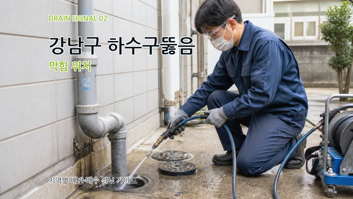강남구 하수구뚫음 막힘 위치
