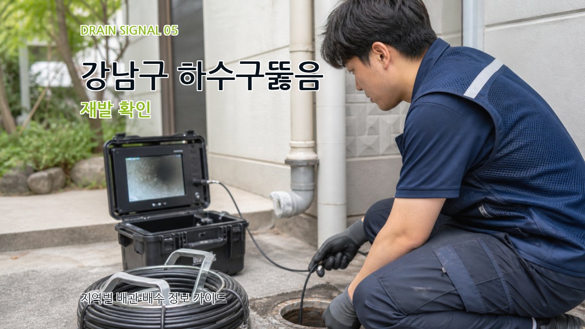 강남구 하수구뚫음 재발 확인