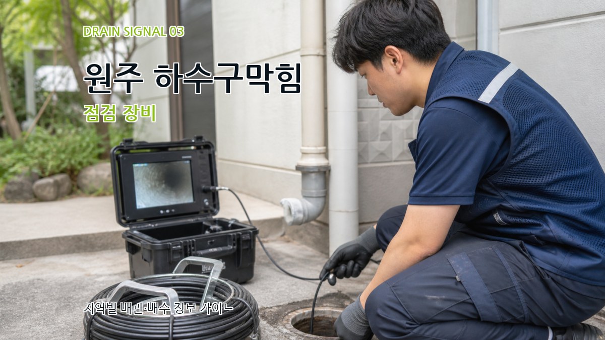 원주 하수구막힘 점검 장비