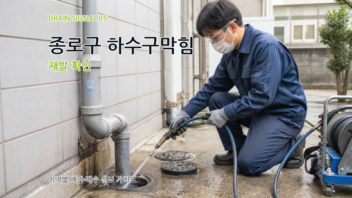 종로구 하수구막힘 재발 확인
