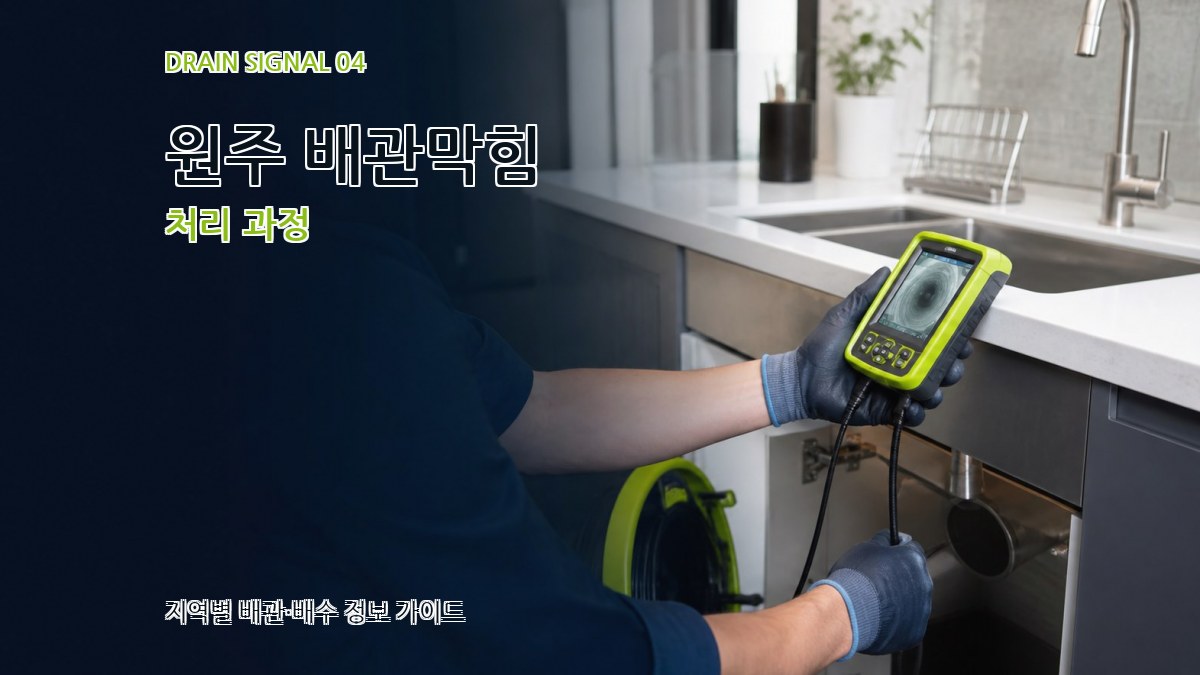 원주 배관막힘 처리 과정