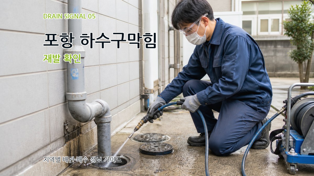 포항 하수구막힘 재발 확인