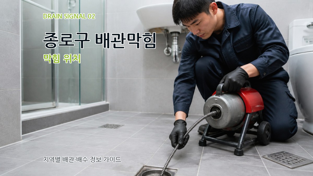 종로구 배관막힘 막힘 위치