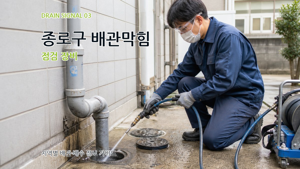 종로구 배관막힘 점검 장비