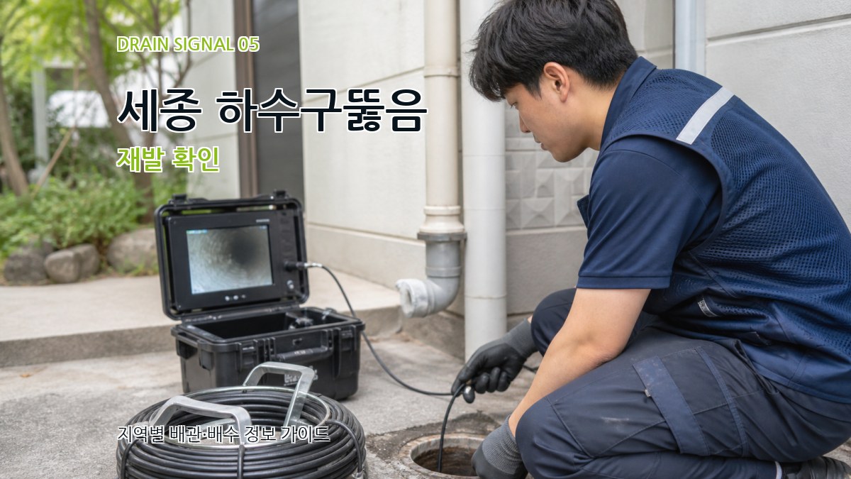 세종 하수구뚫음 재발 확인
