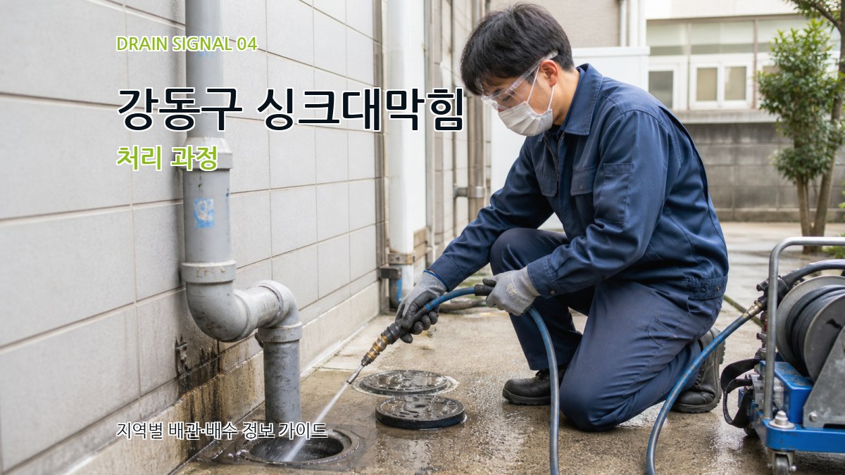 강동구 싱크대막힘 처리 과정