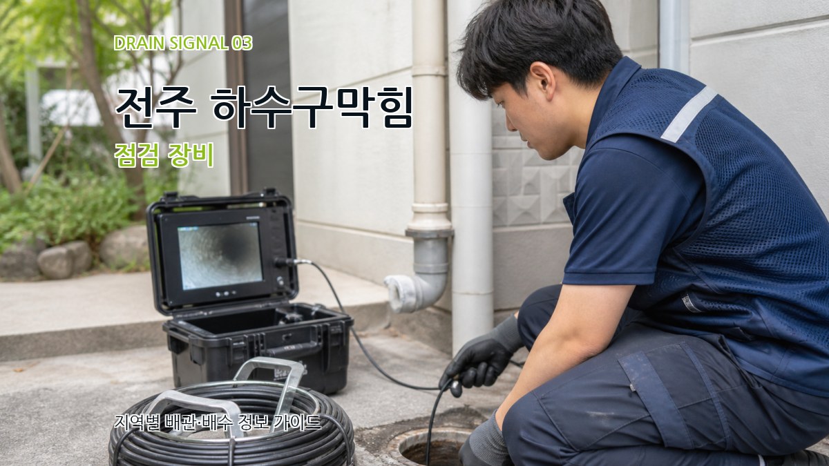 전주 하수구막힘 점검 장비