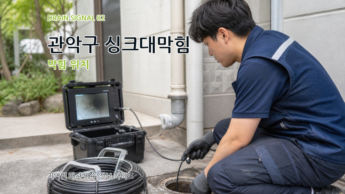 관악구 싱크대막힘 막힘 위치