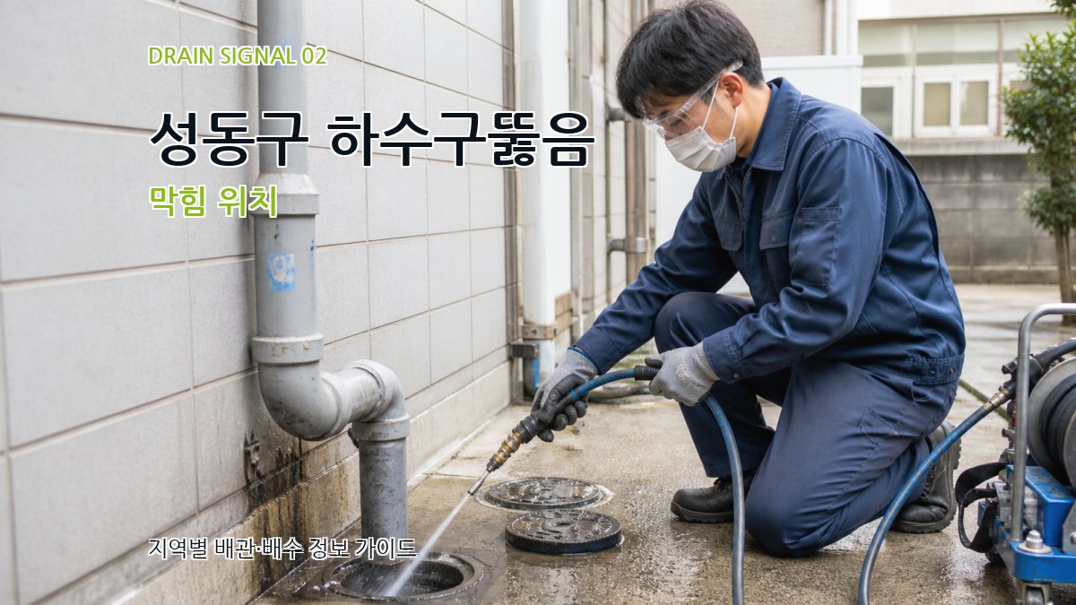 성동구 하수구뚫음 막힘 위치