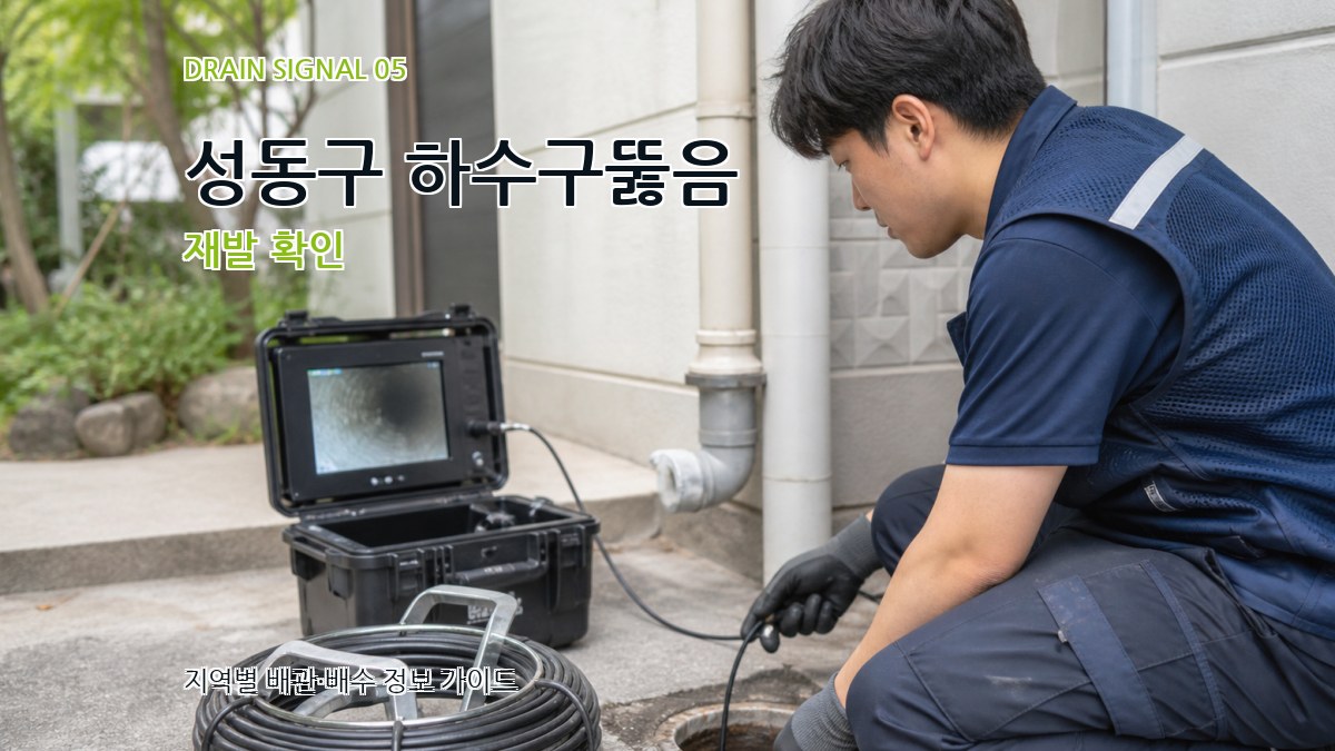 성동구 하수구뚫음 재발 확인