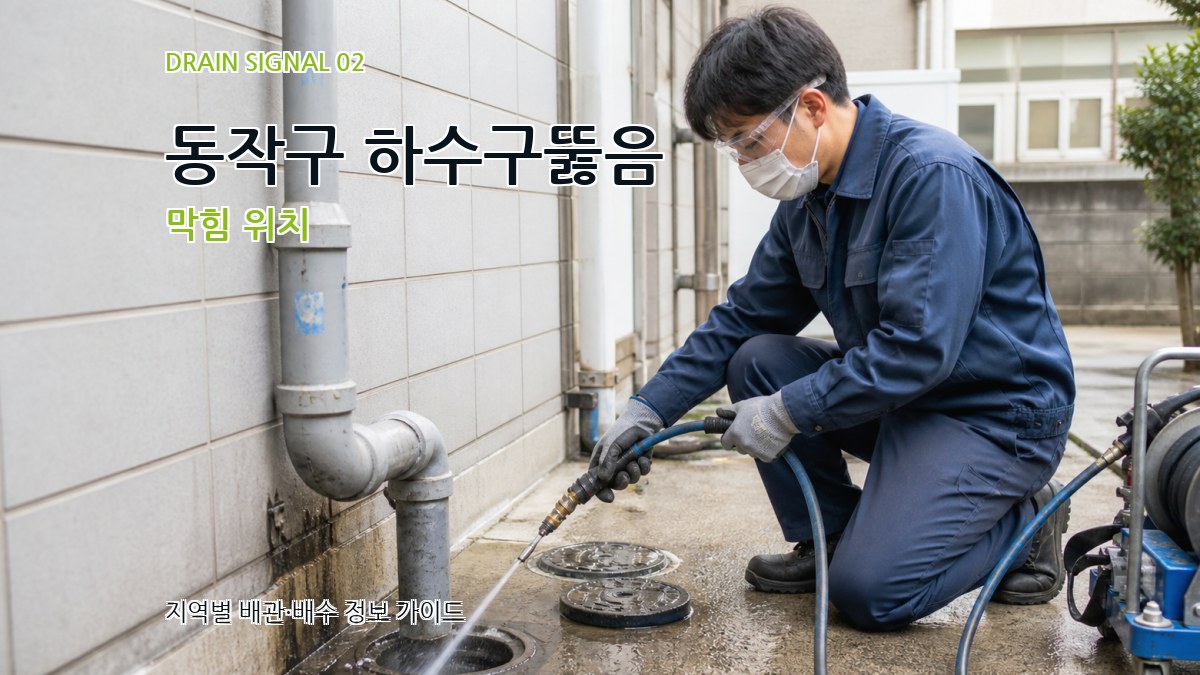 동작구 하수구뚫음 막힘 위치