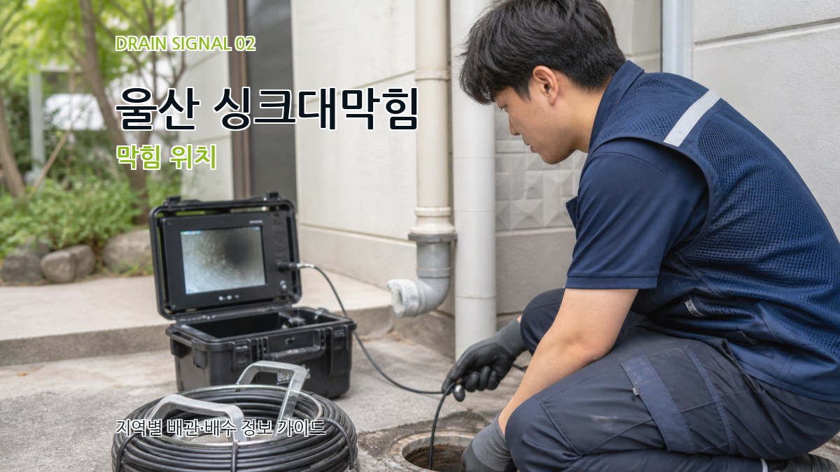 울산 싱크대막힘 막힘 위치