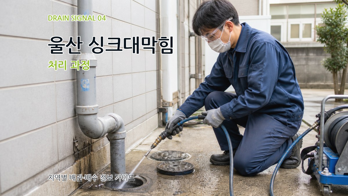 울산 싱크대막힘 처리 과정