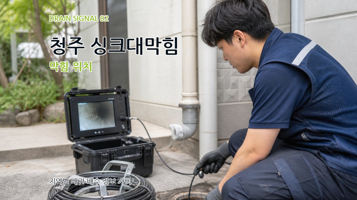 청주 싱크대막힘 막힘 위치