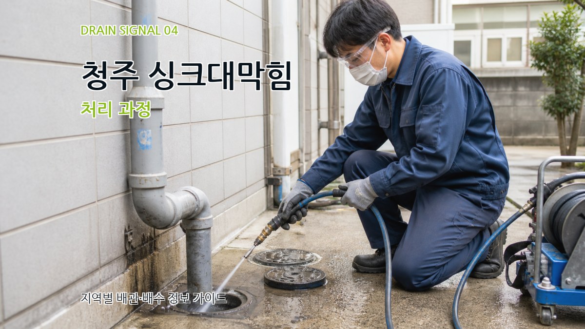 청주 싱크대막힘 처리 과정