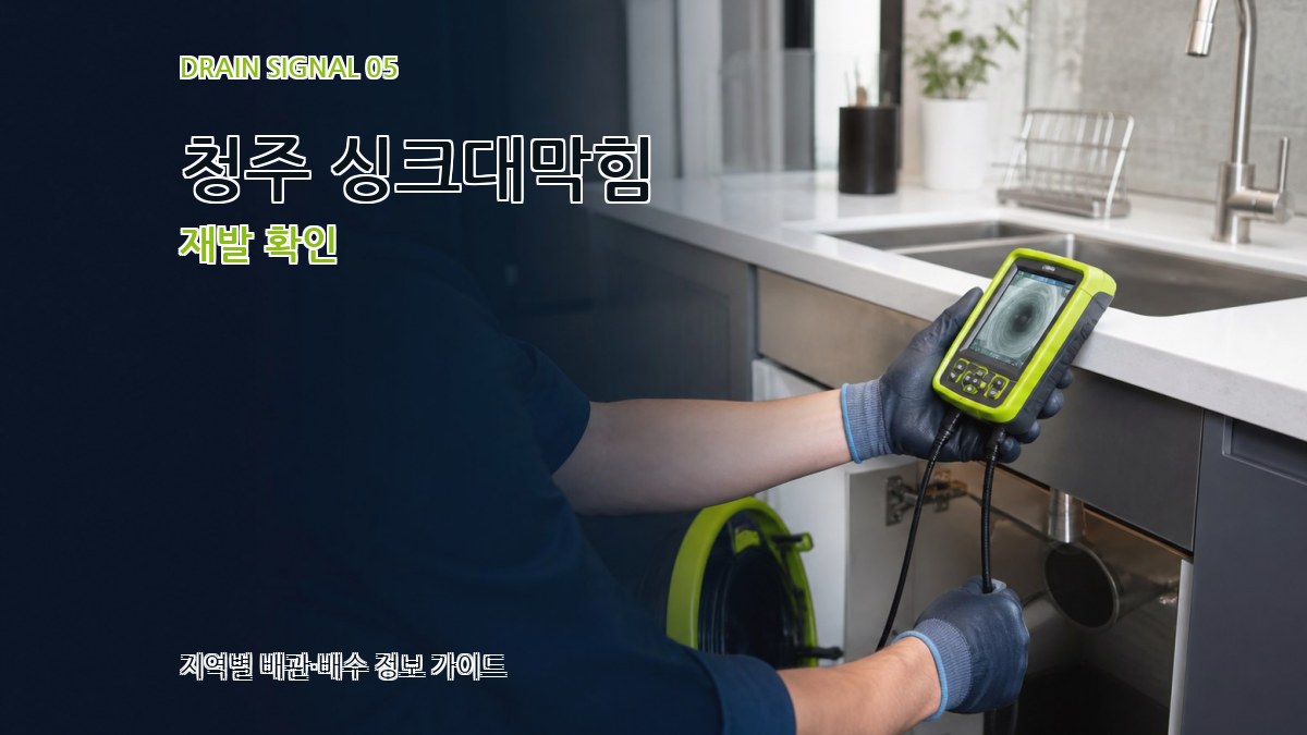 청주 싱크대막힘 재발 확인