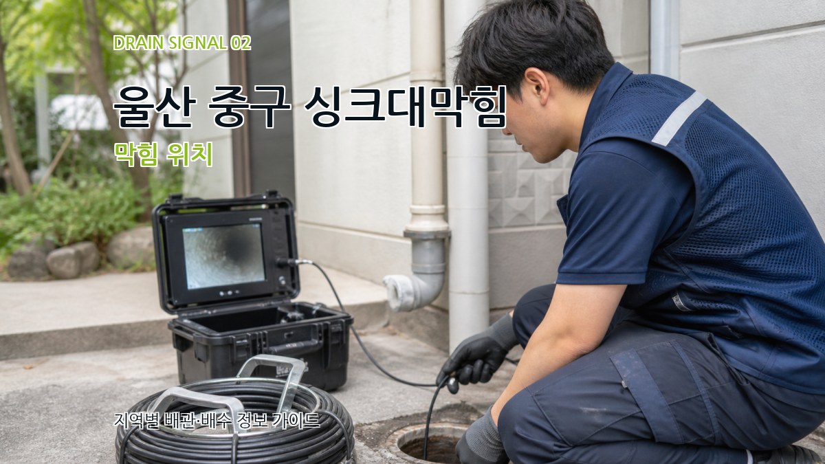 울산 중구 싱크대막힘 막힘 위치