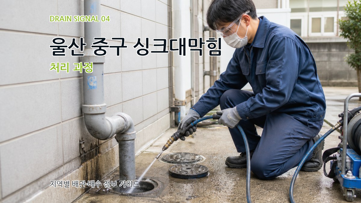울산 중구 싱크대막힘 처리 과정