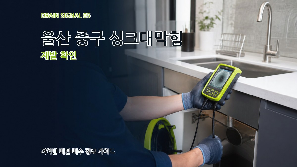 울산 중구 싱크대막힘 재발 확인