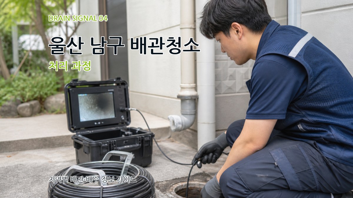 울산 남구 배관청소 처리 과정