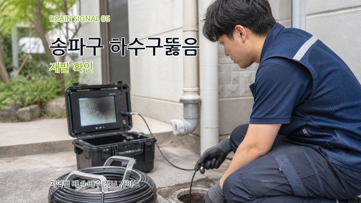 송파구 하수구뚫음 재발 확인