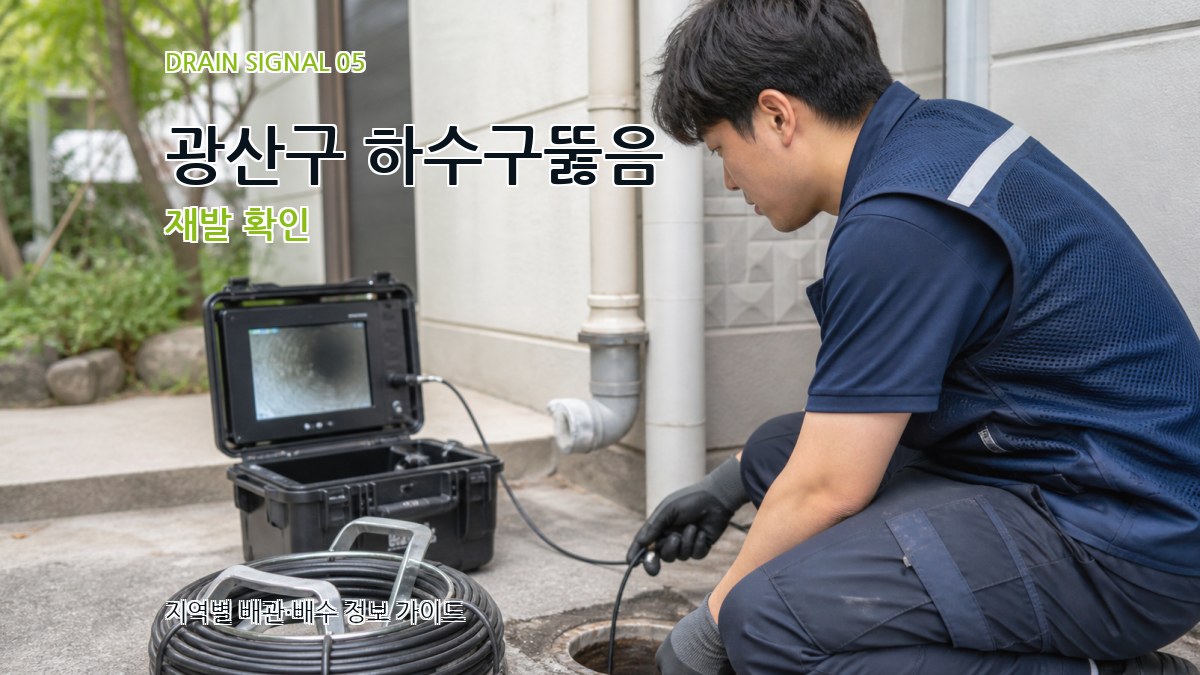 광산구 하수구뚫음 재발 확인