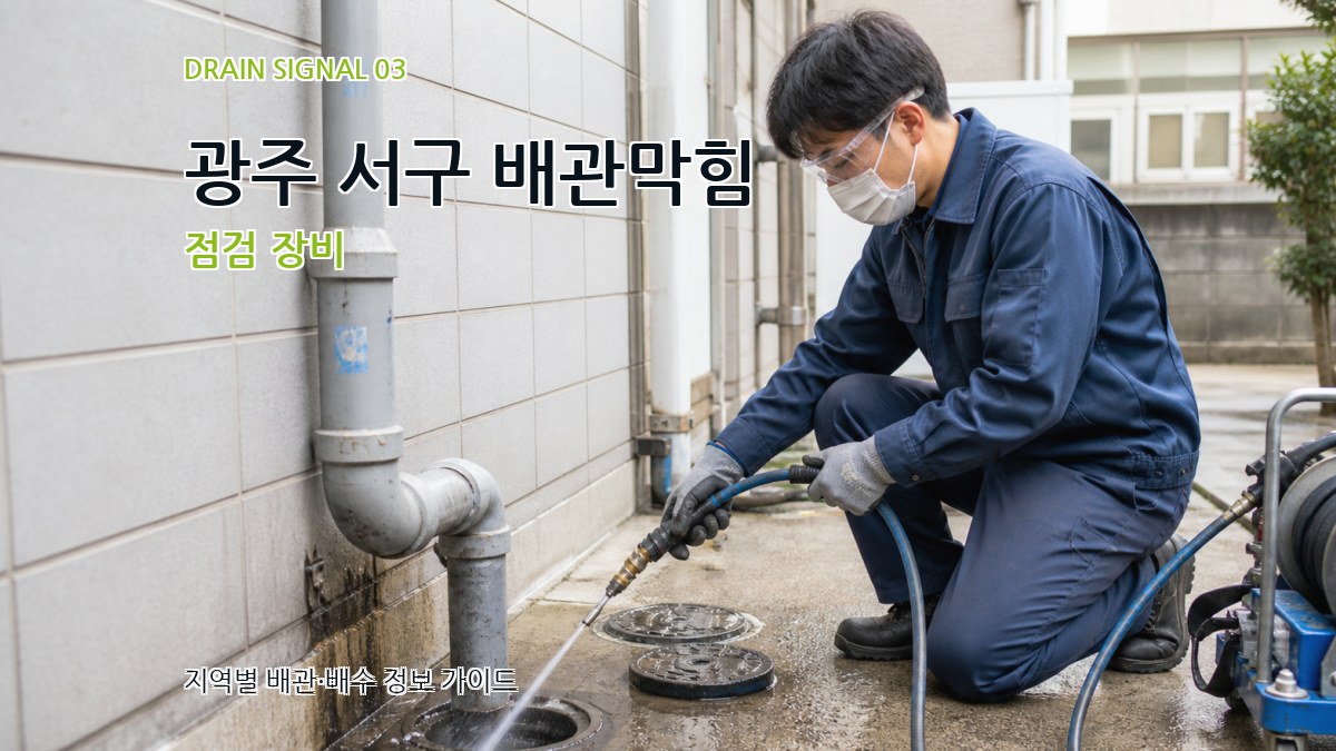 광주 서구 배관막힘 점검 장비
