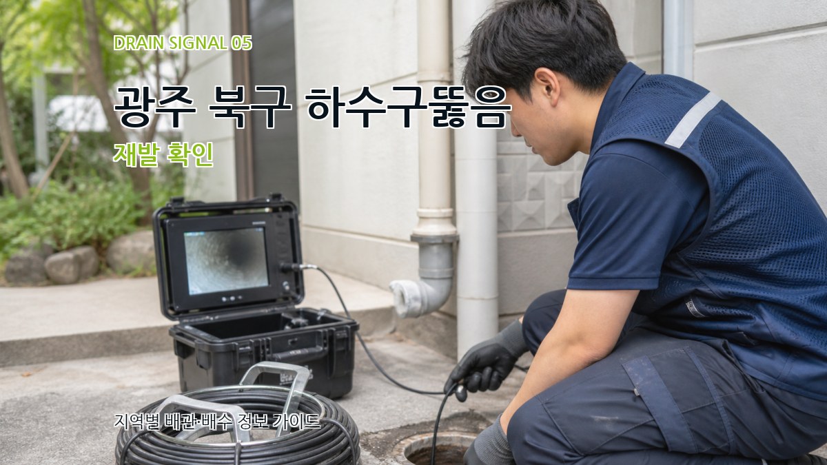 광주 북구 하수구뚫음 재발 확인