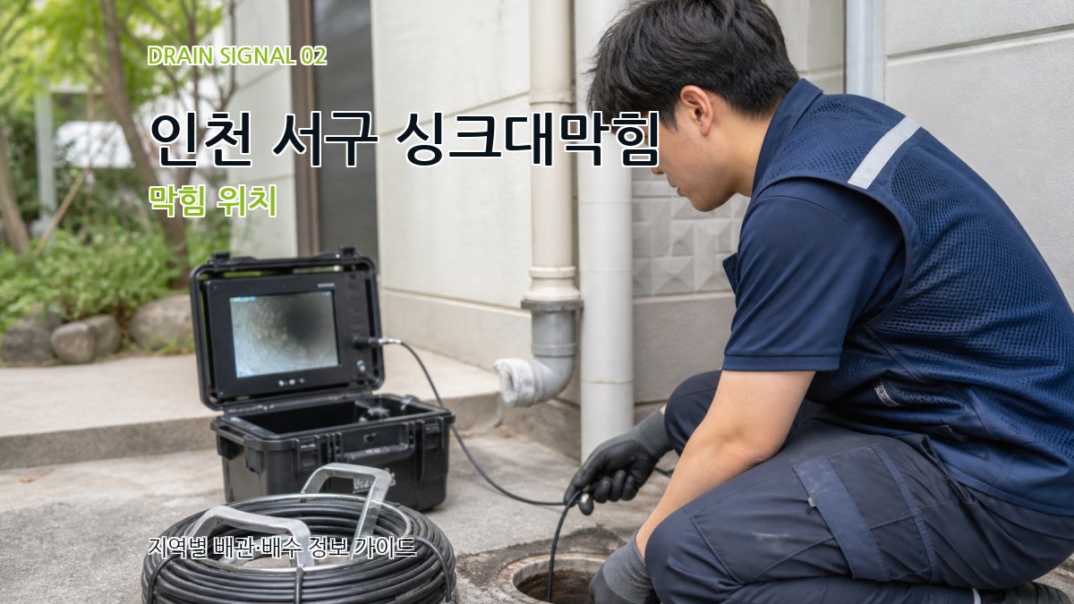 인천 서구 싱크대막힘 막힘 위치