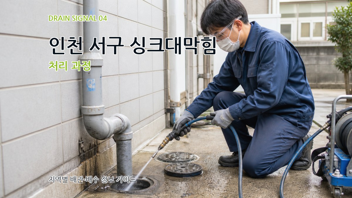 인천 서구 싱크대막힘 처리 과정